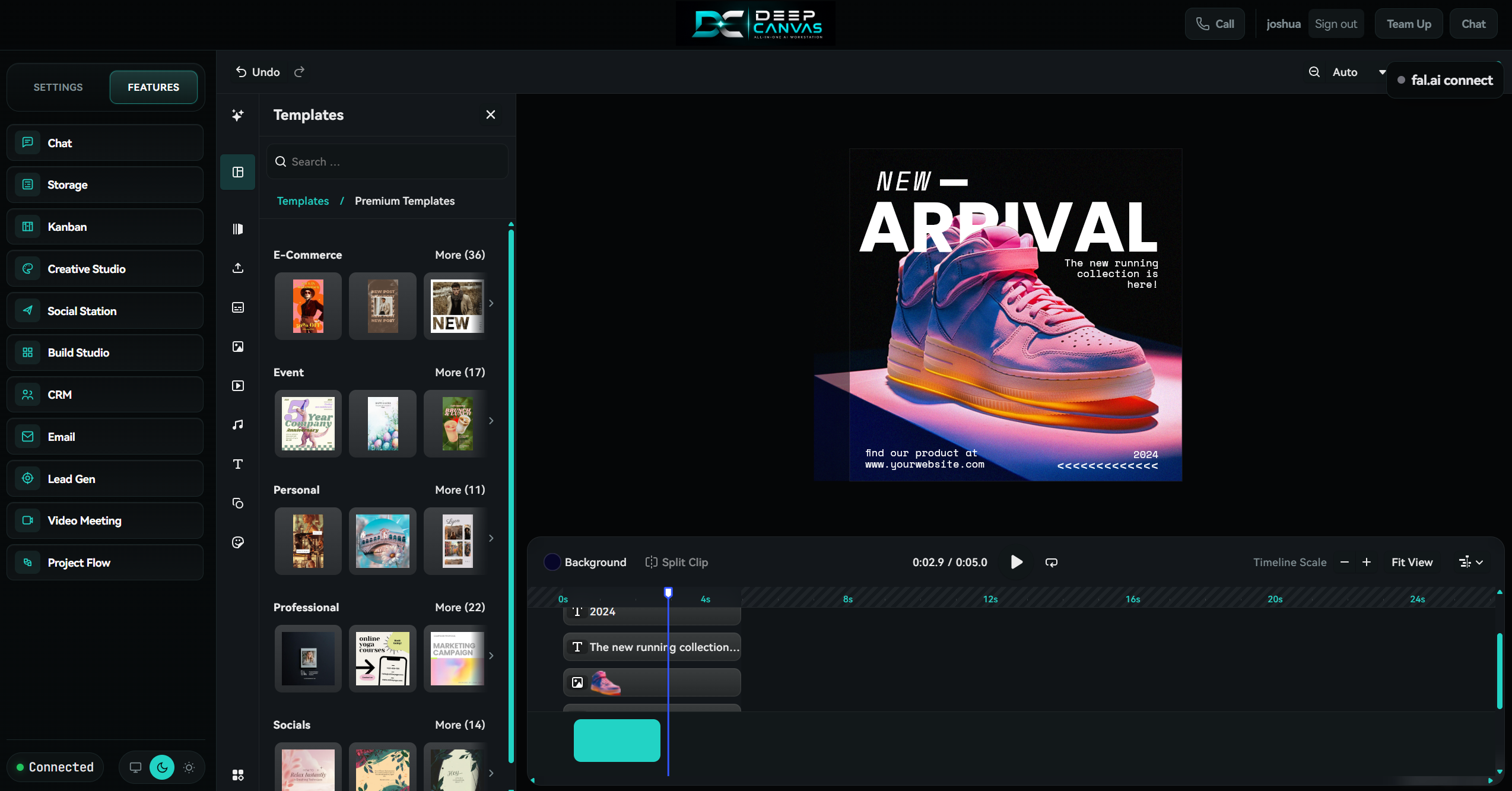 Deep Canvas Creative Studio video and design editor